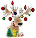 Holiday reindeer illustration