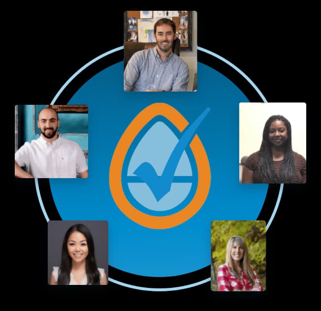 IFI culture — team portraits around the IFI logo